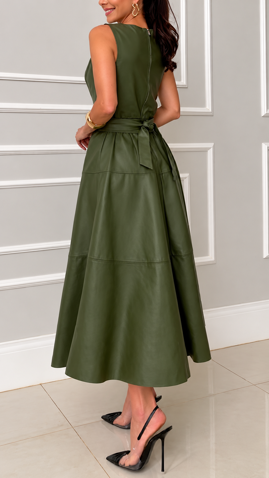 The Sienna Belted Midi Dress
