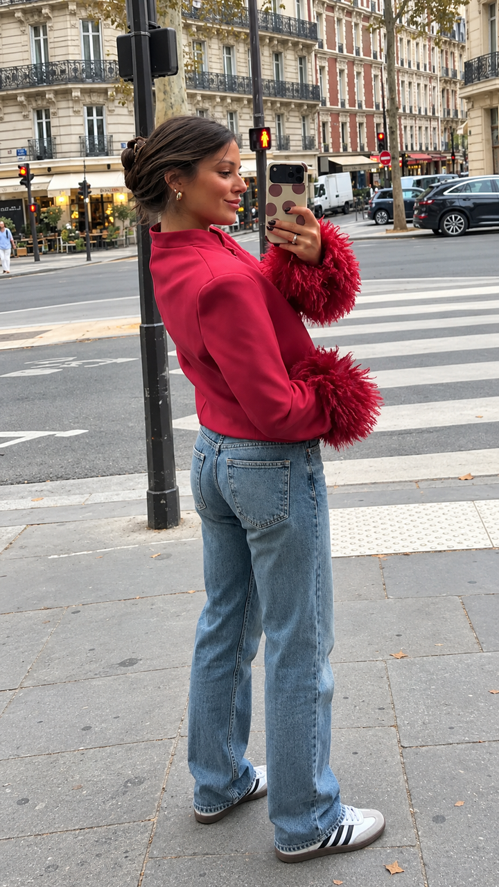 The Scarlett Faux-Fur Cuff Jacket