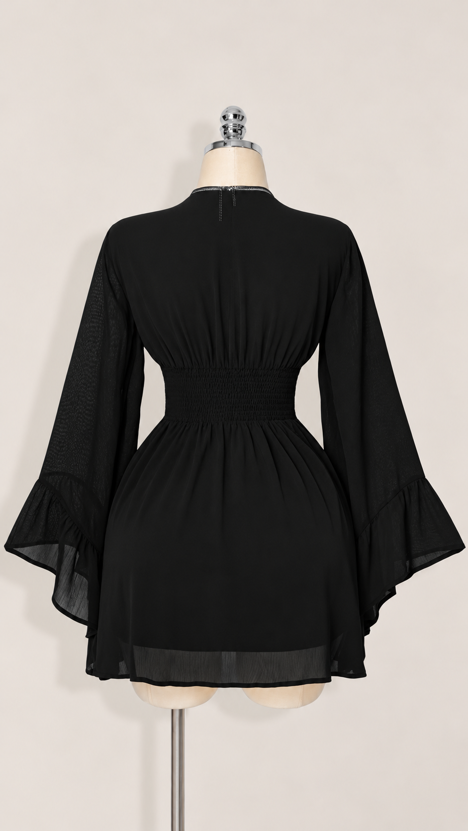 Amara Ruffle-Sleeve Mini Dress