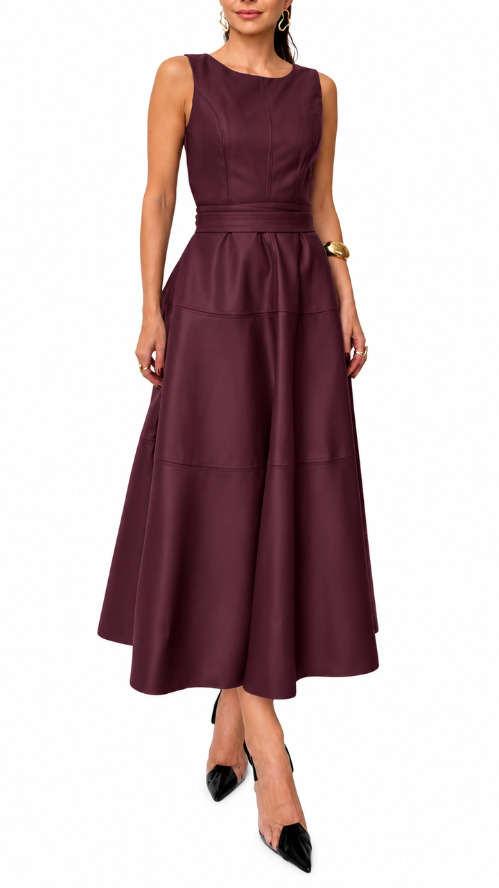 The Sienna Belted Midi Dress