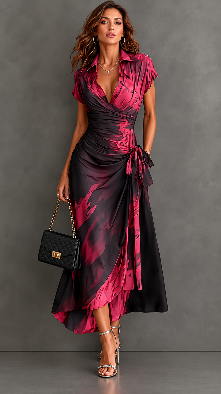 The Élan Wrap Midi Dress