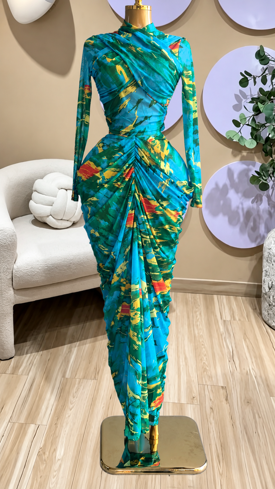 The Muse Draped Maxi Dress