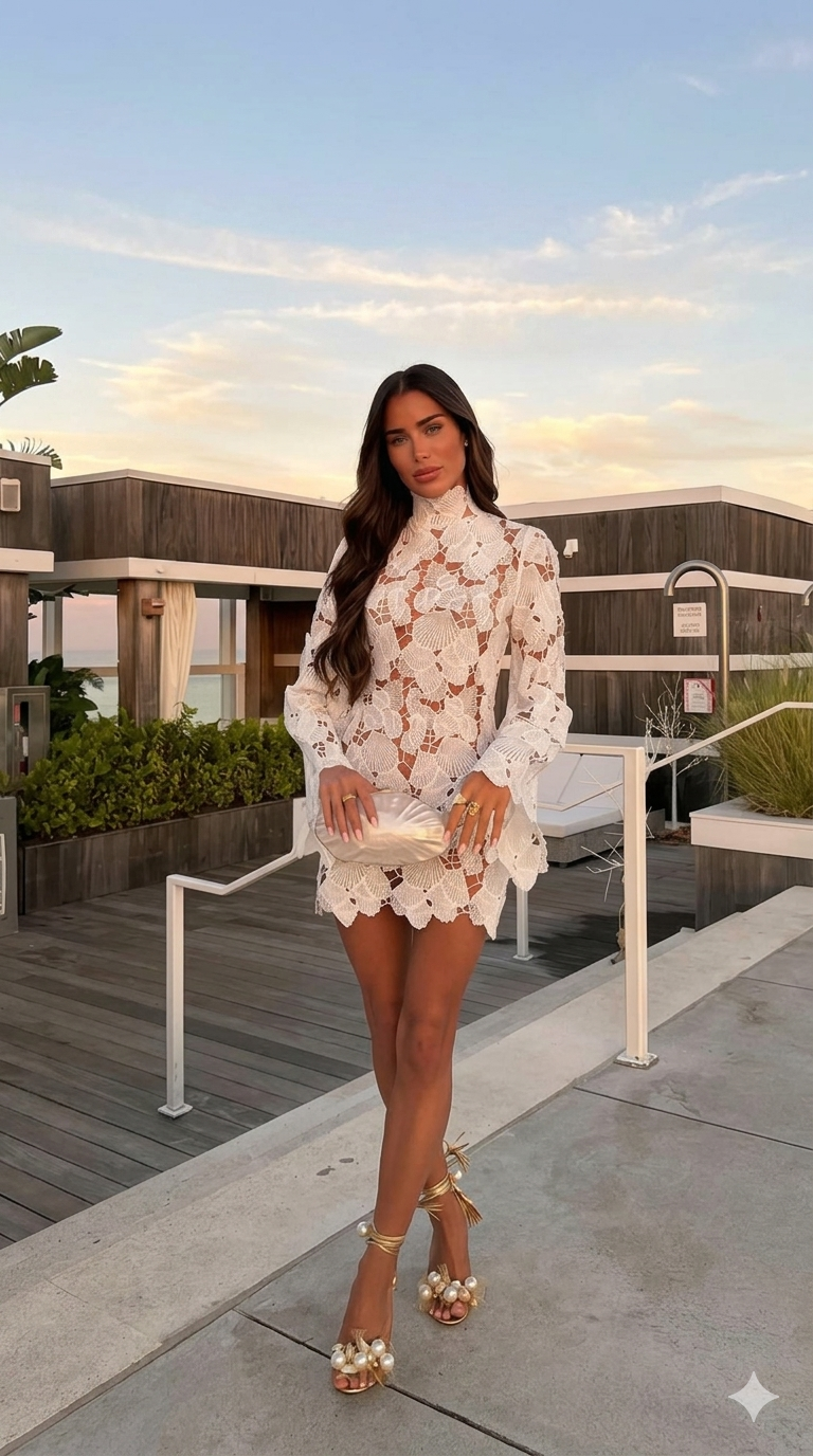 Lumière Lace Mini Dress