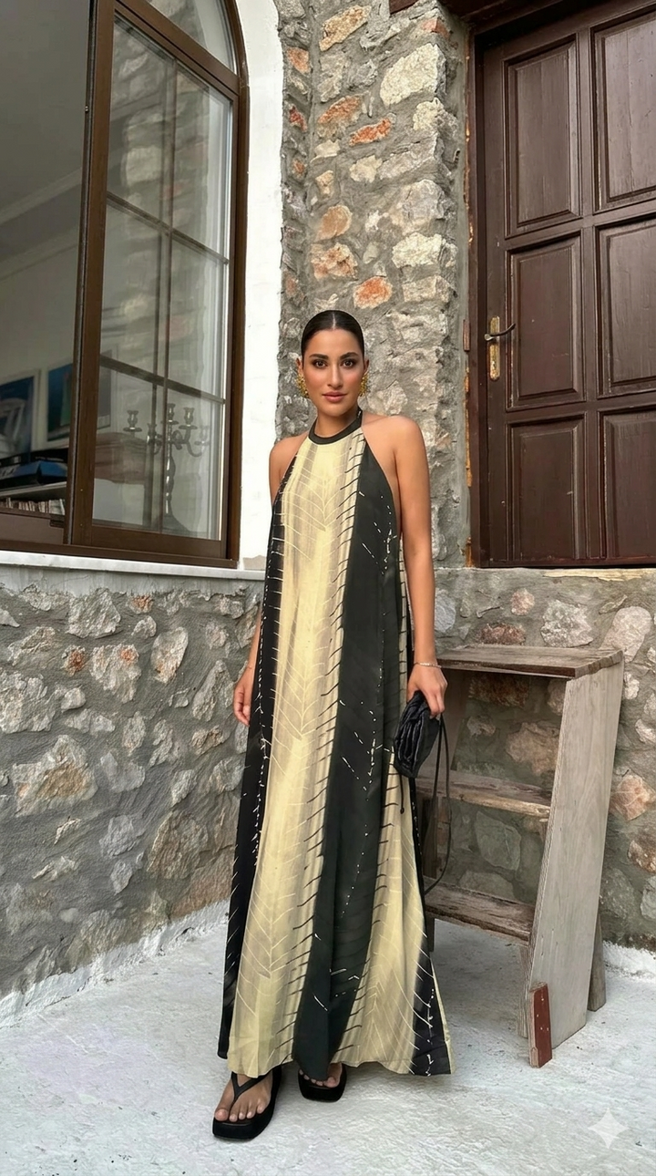 Solara Halter Maxi Dress
