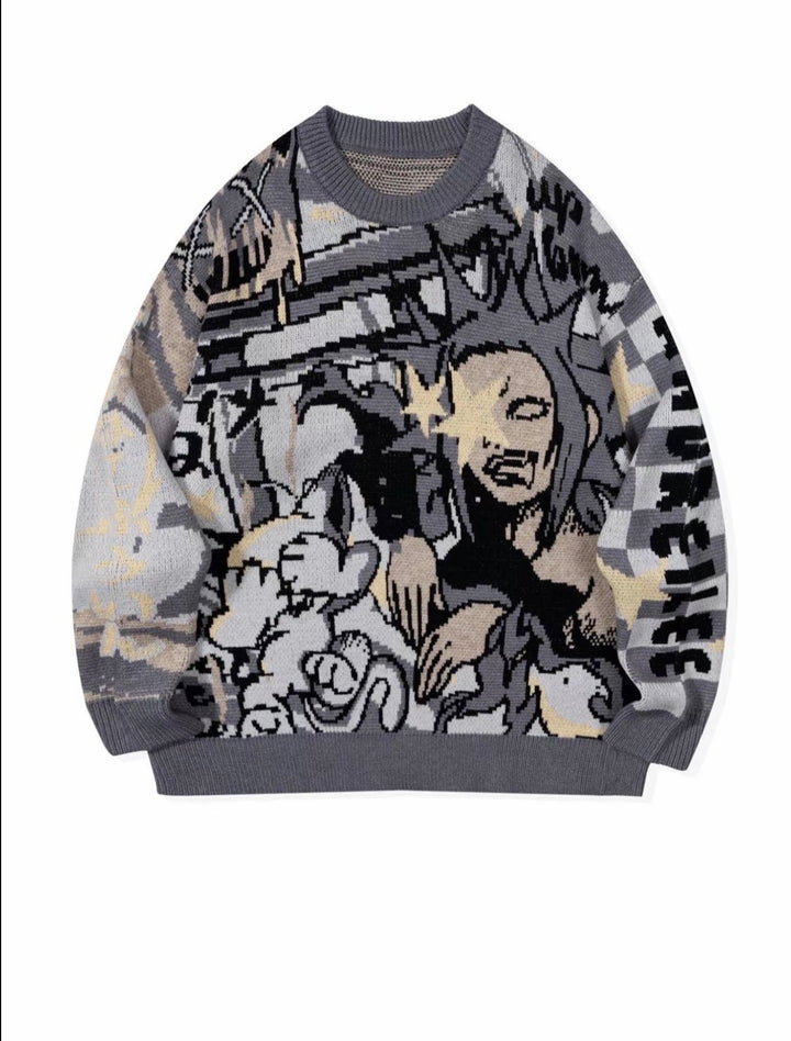 Graphic Knit Sweater