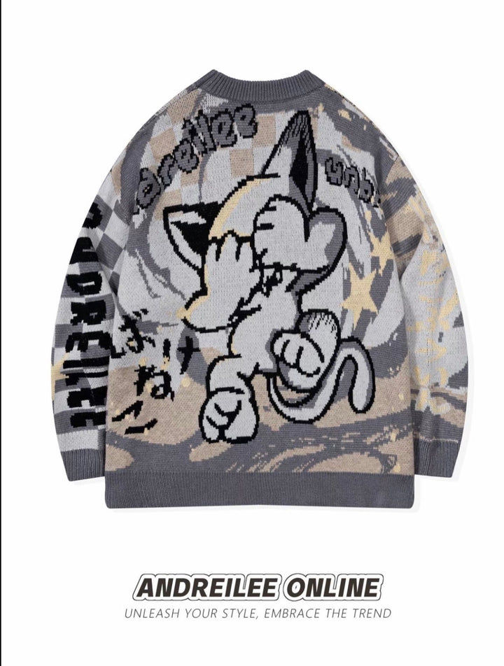 Graphic Knit Sweater
