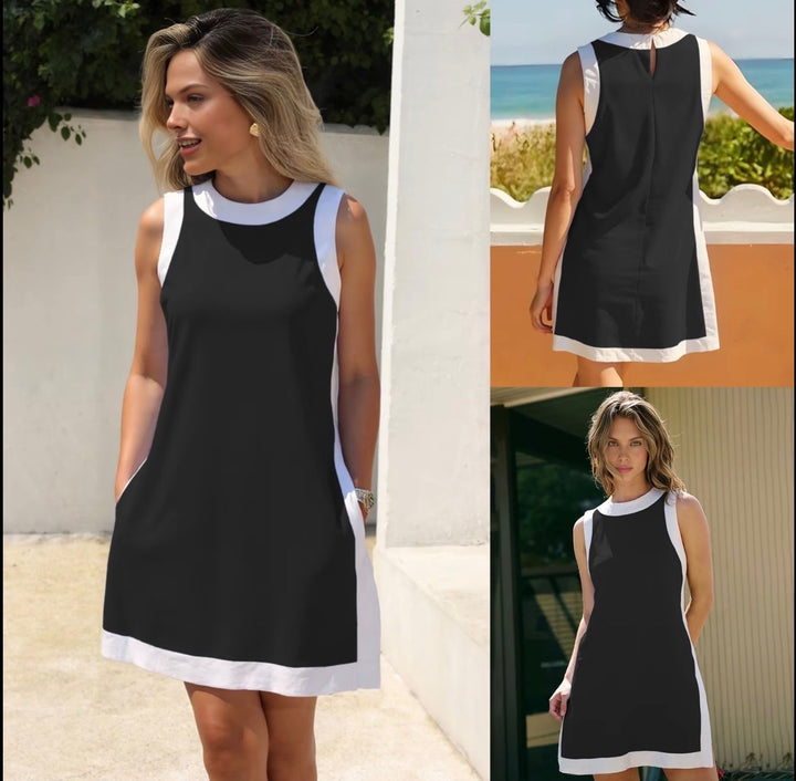 Monaco Contrast Shift Dress
