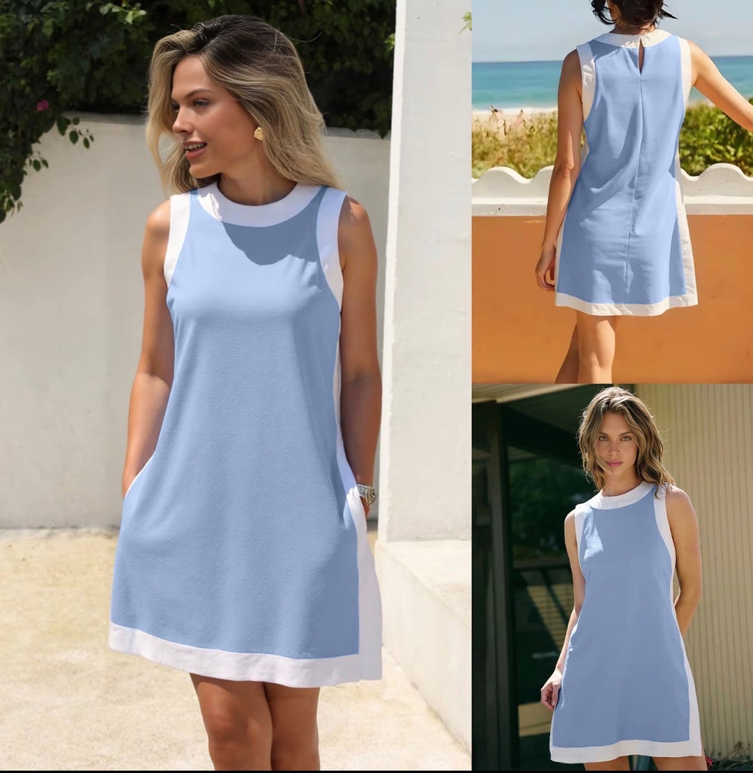Monaco Contrast Shift Dress