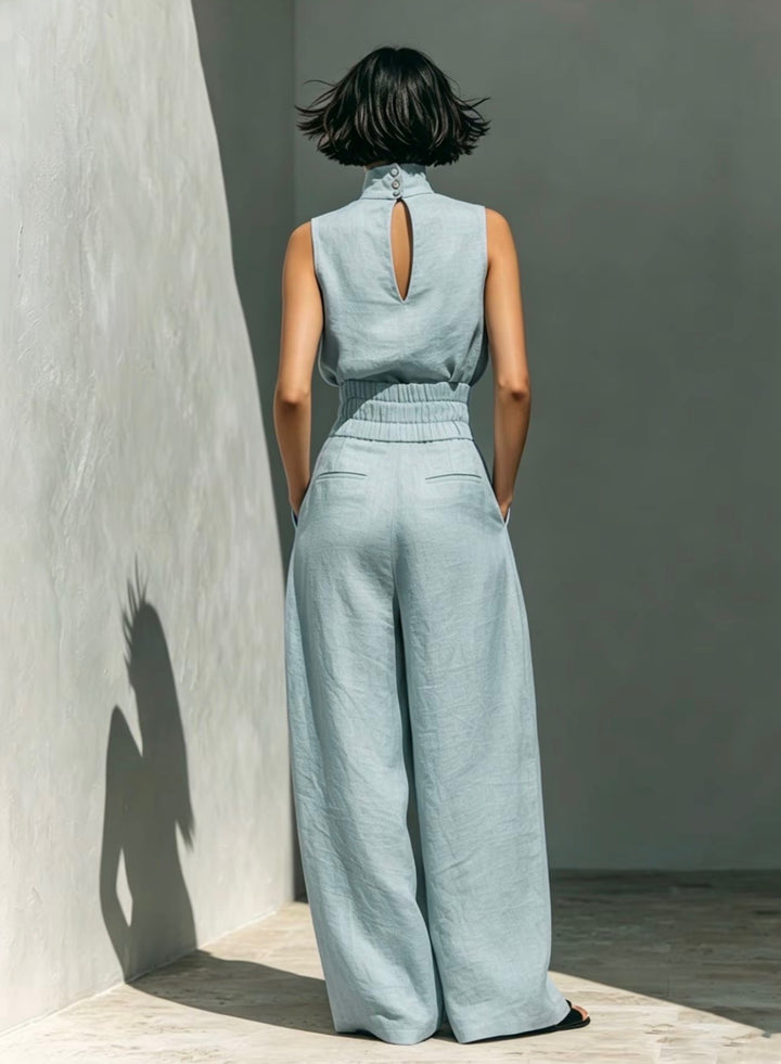 LunaVeil Linen Jumpsuit