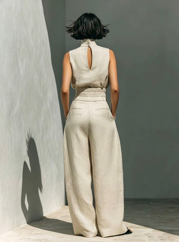 LunaVeil Linen Jumpsuit