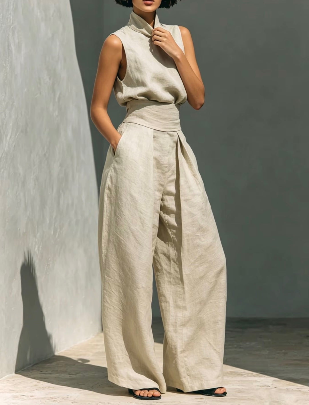 LunaVeil Linen Jumpsuit