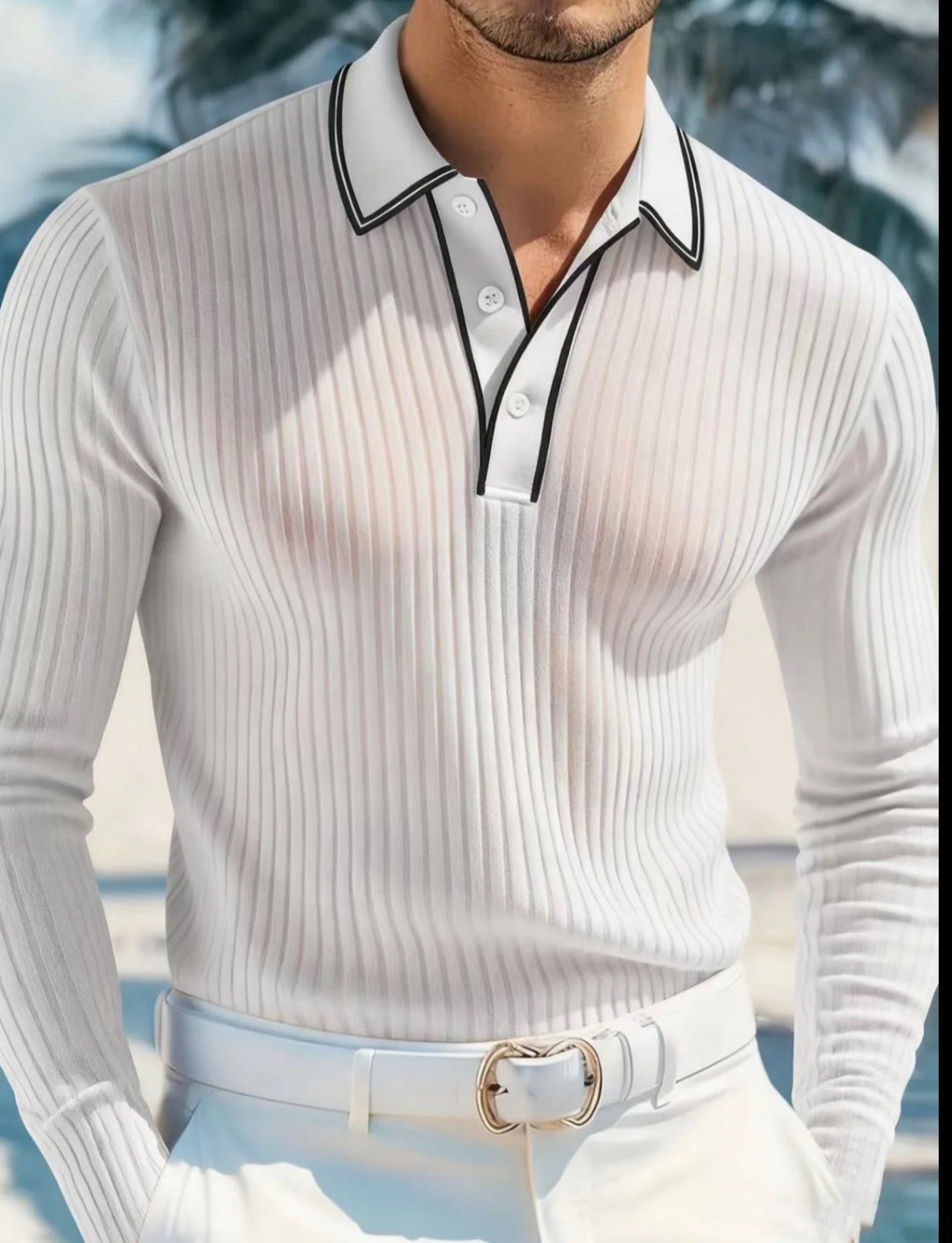 Men's Polo Shirt Collard Top