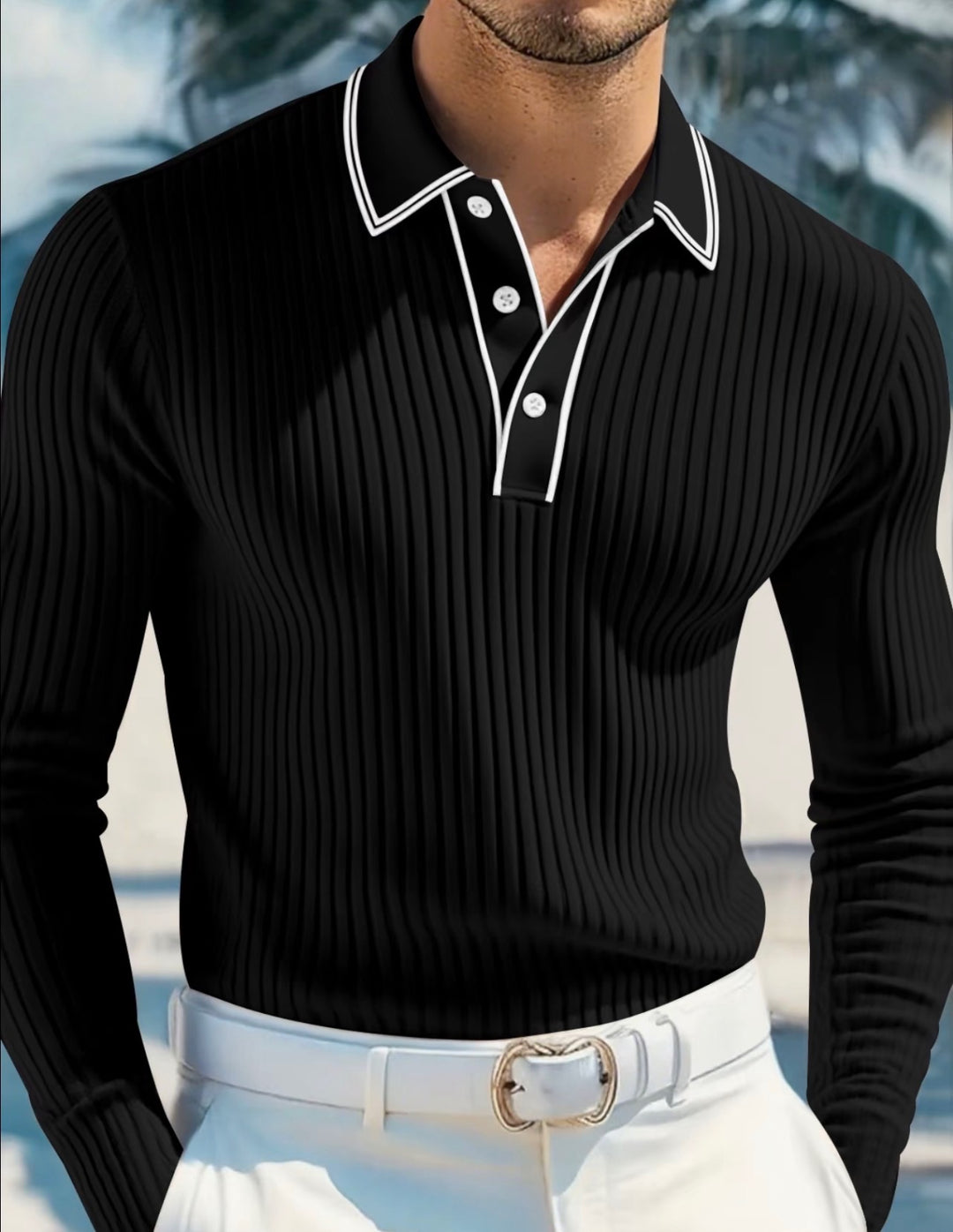 Men's Polo Shirt Collard Top