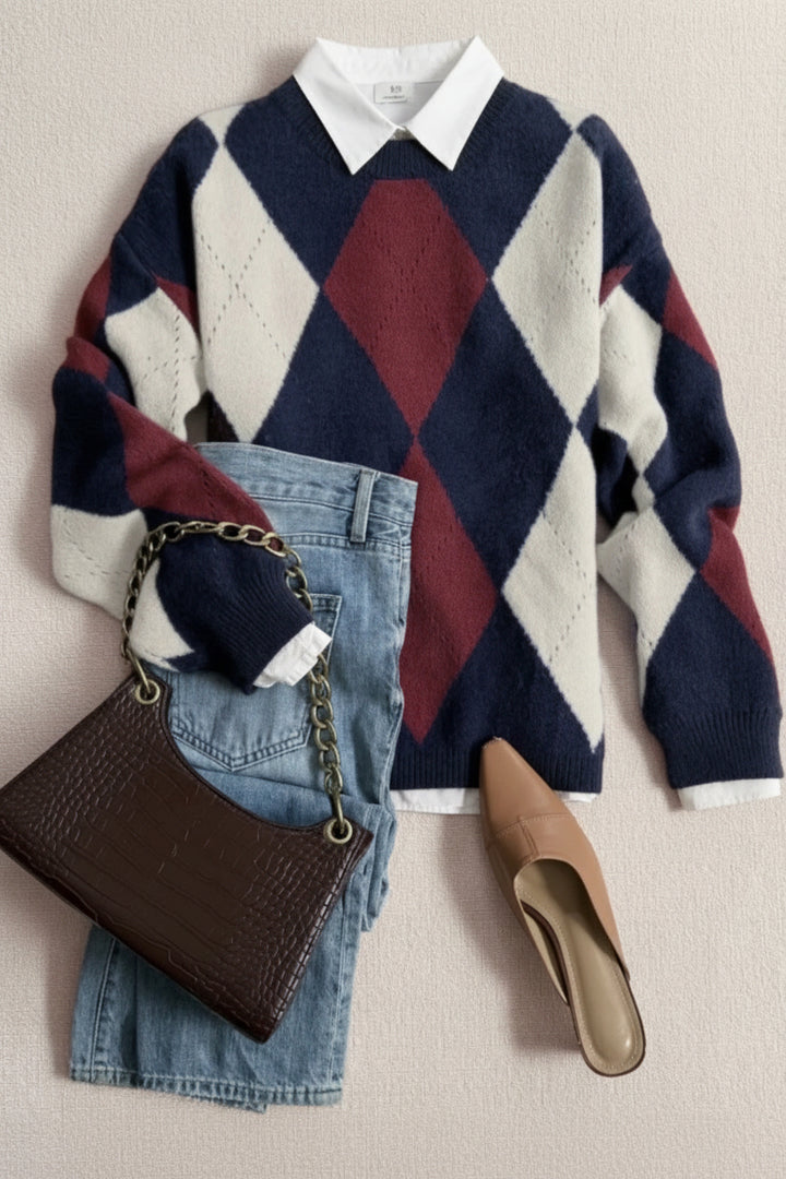 Diamond Pattern Sweater
