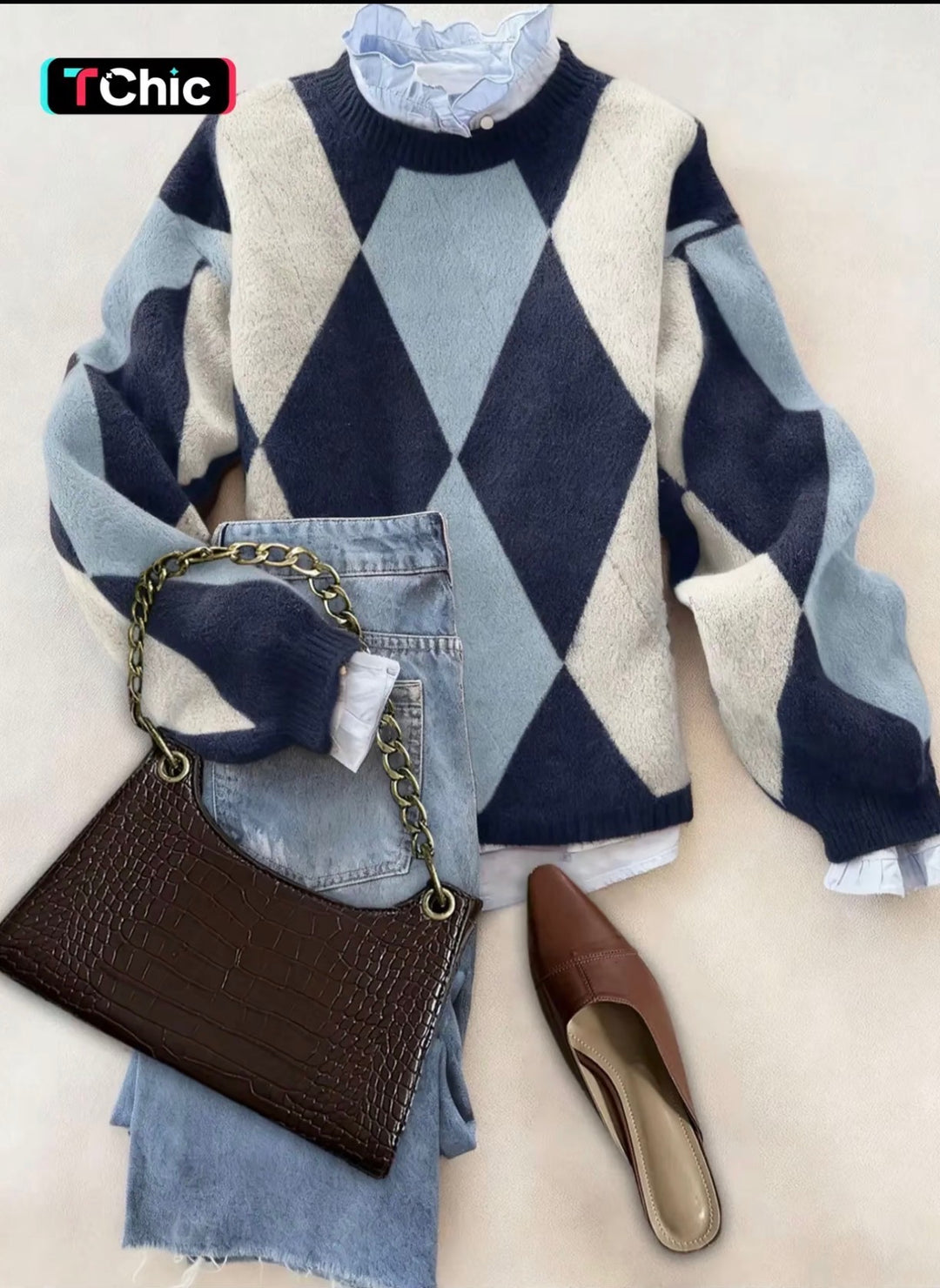 Diamond Pattern Sweater