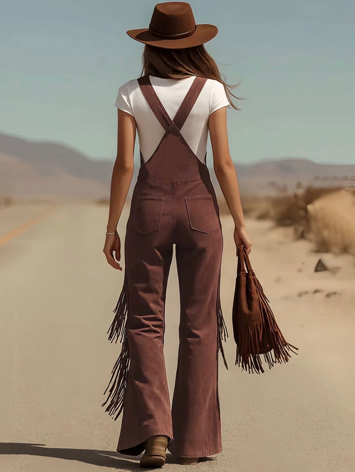 Western Luxe Fringe Suede Pants