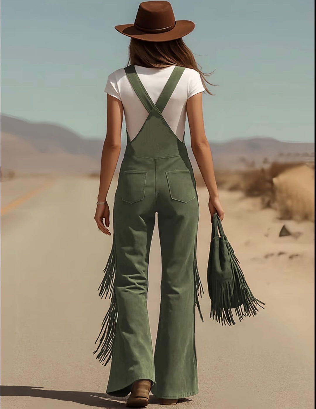 Western Luxe Fringe Suede Pants