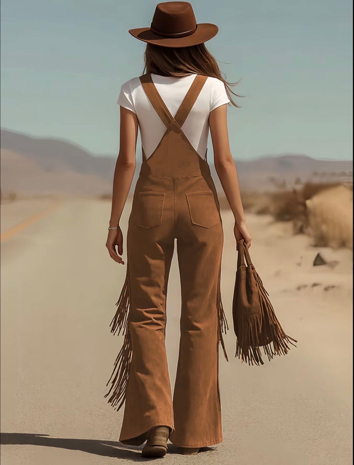 Western Luxe Fringe Suede Pants