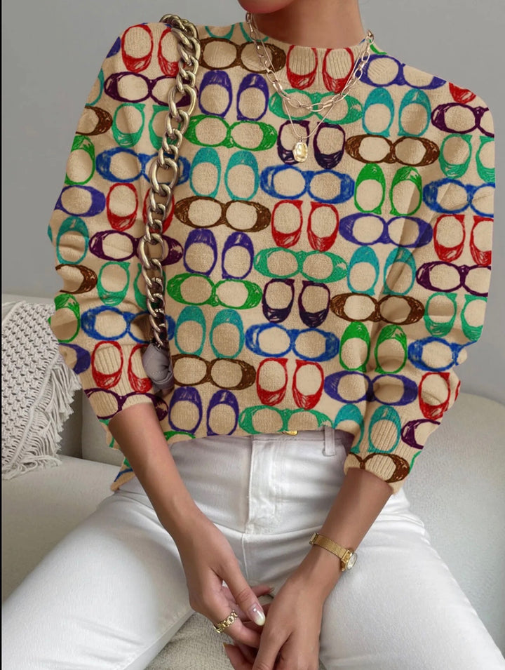 Retro Bloom Knit Sweater