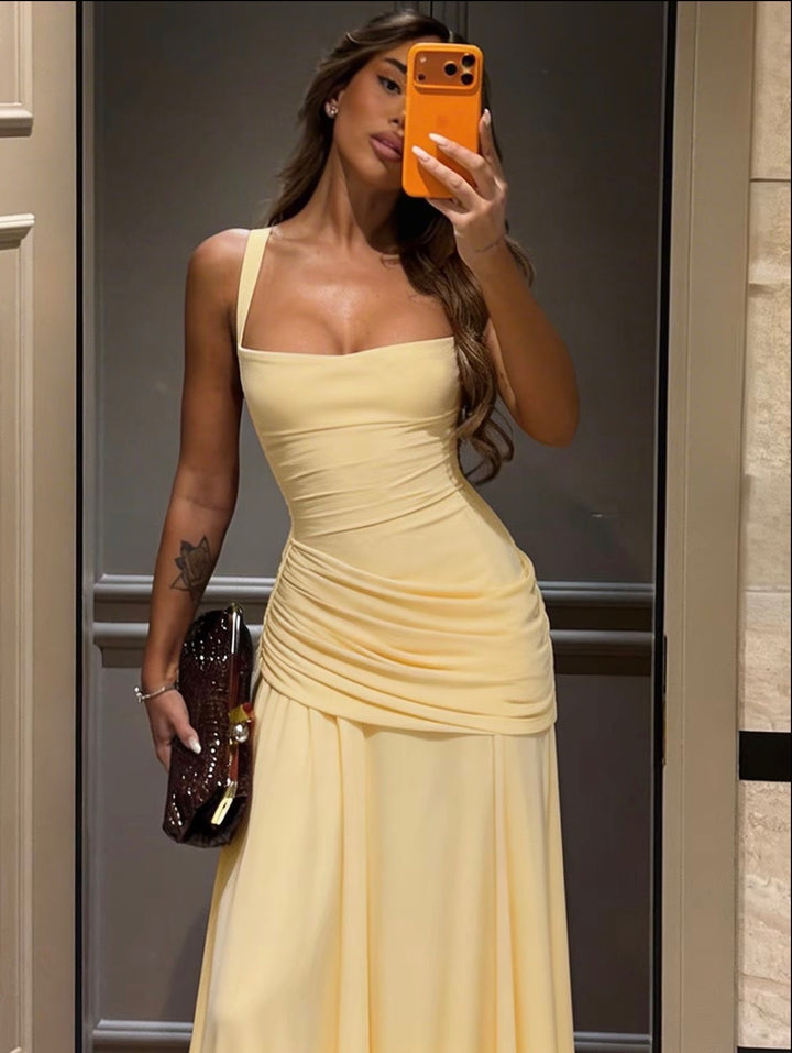 Élara Solène™ Draped Maxi Dress