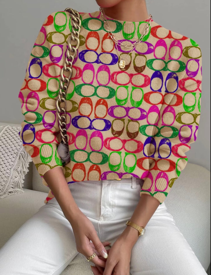 Retro Bloom Knit Sweater