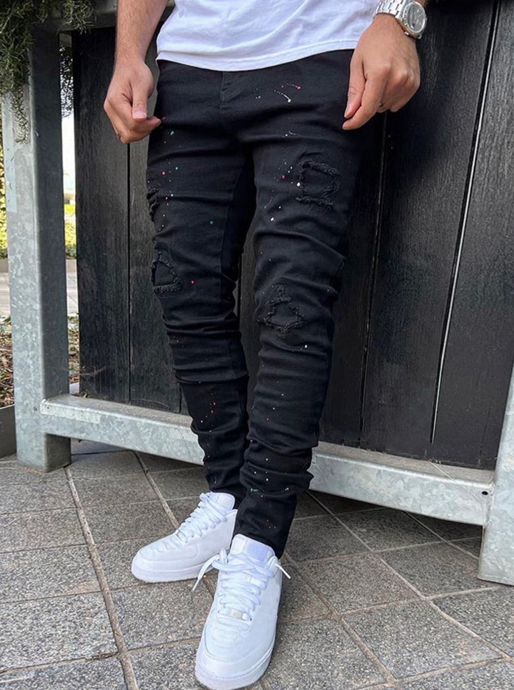 Obsidian Splatter Jean