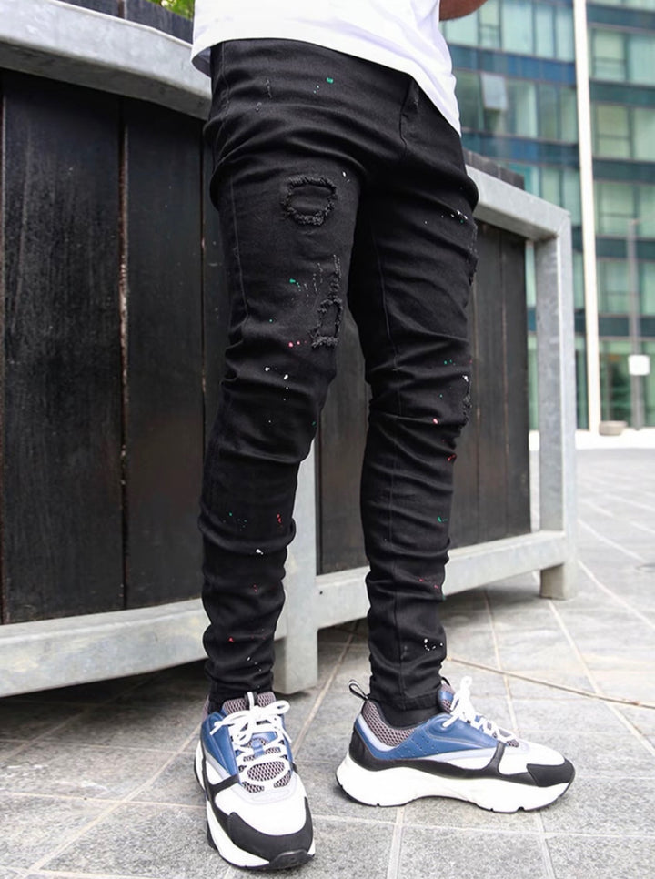 Obsidian Splatter Jean
