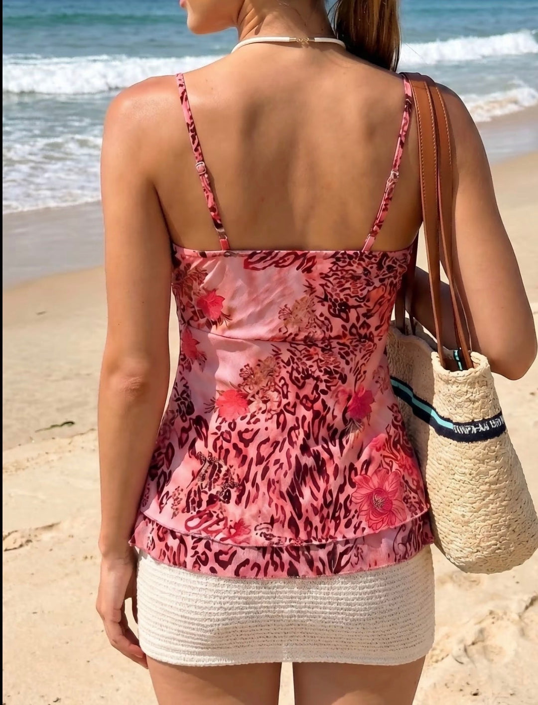 Rosé Sauvage Tie-Front Cami