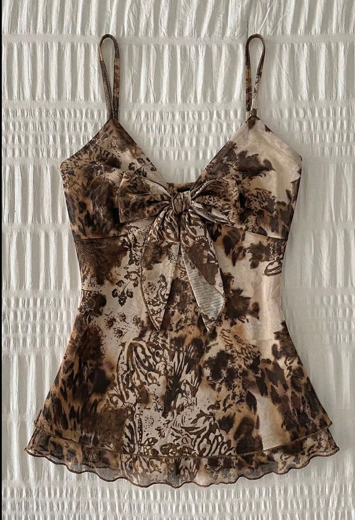 Rosé Sauvage Tie-Front Cami