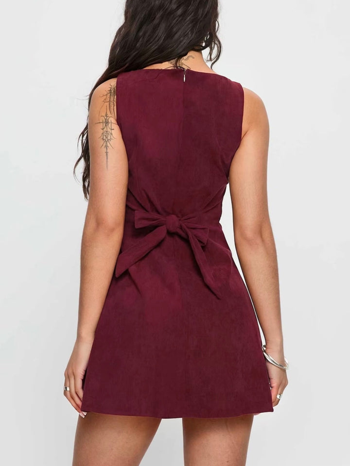 The Bordeaux Hour Mini Dress