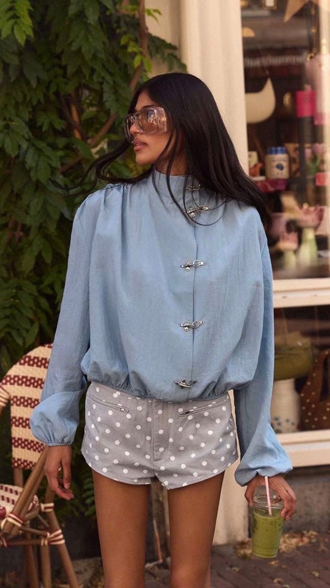 THE BLUE HOUR™ CLASP-FRONT BLOUSE