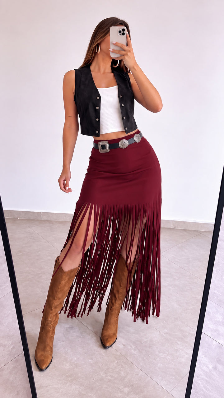 The Swayline Fringe Skirt