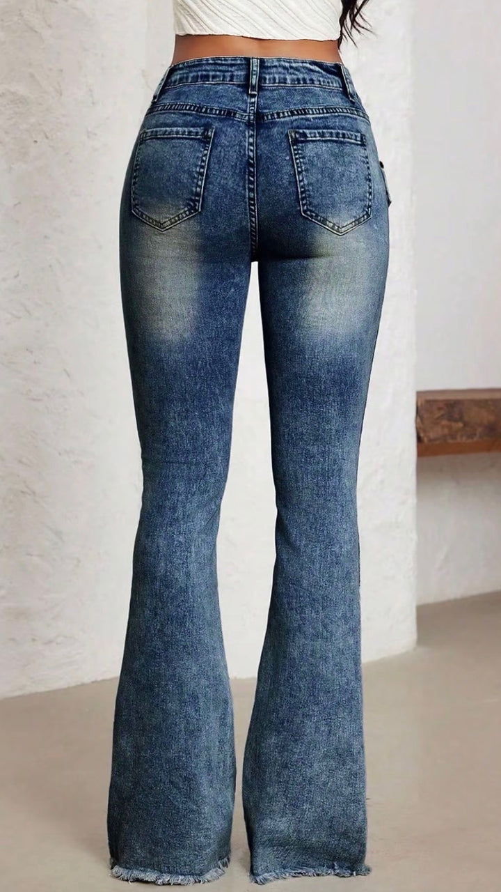 Rebel Flare Belted Jeans