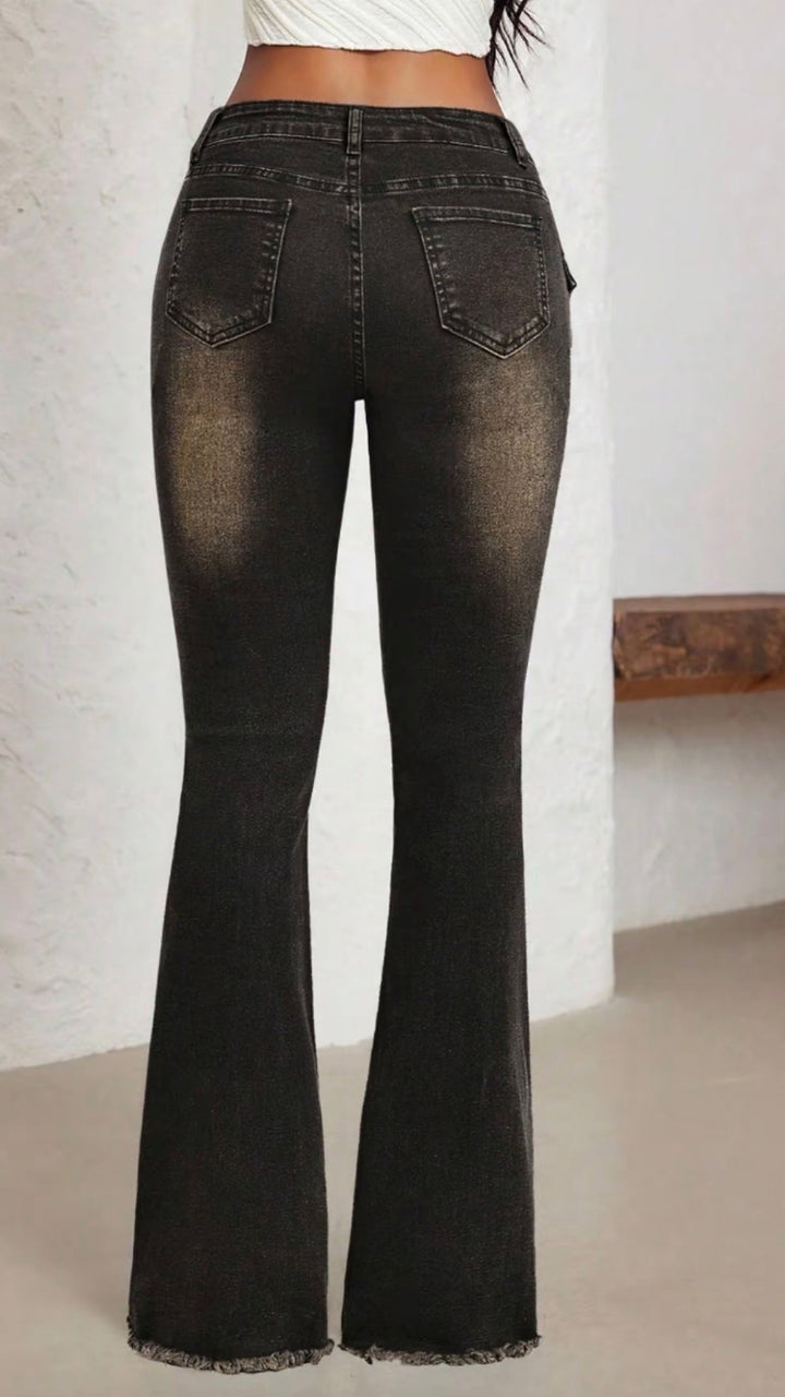 Rebel Flare Belted Jeans