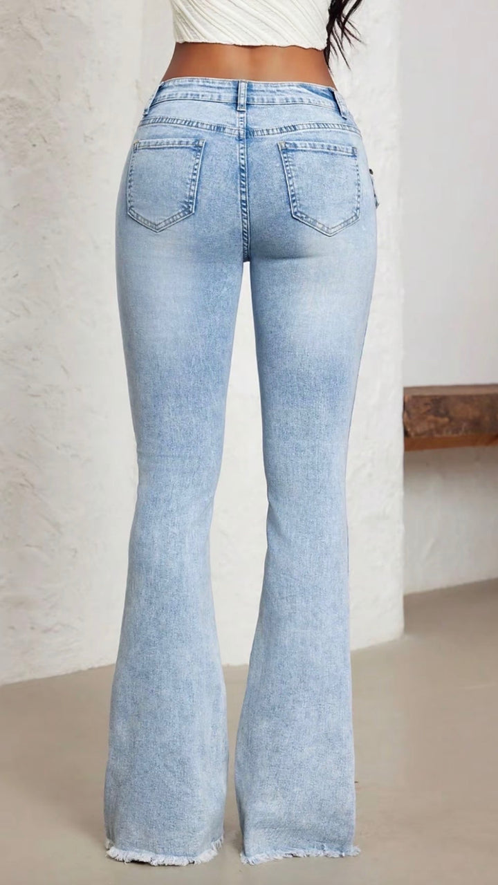 Rebel Flare Belted Jeans