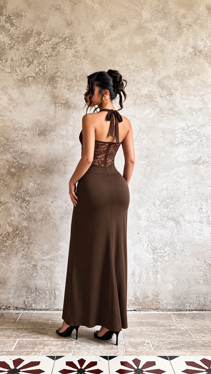 Élaris — The Roselle Halter Maxi Dress