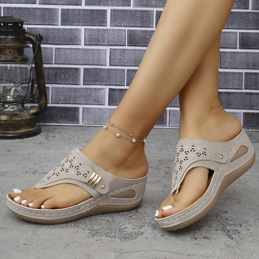 SoleilStep™ Hollow Platform Sandals