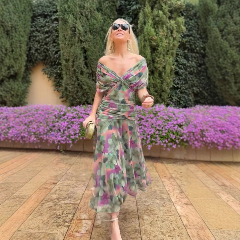 European Mesh Vacation Dress