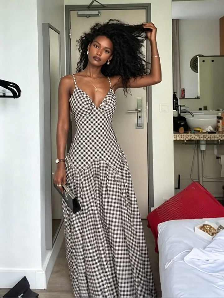 The Marlowe Gingham Maxi Dress