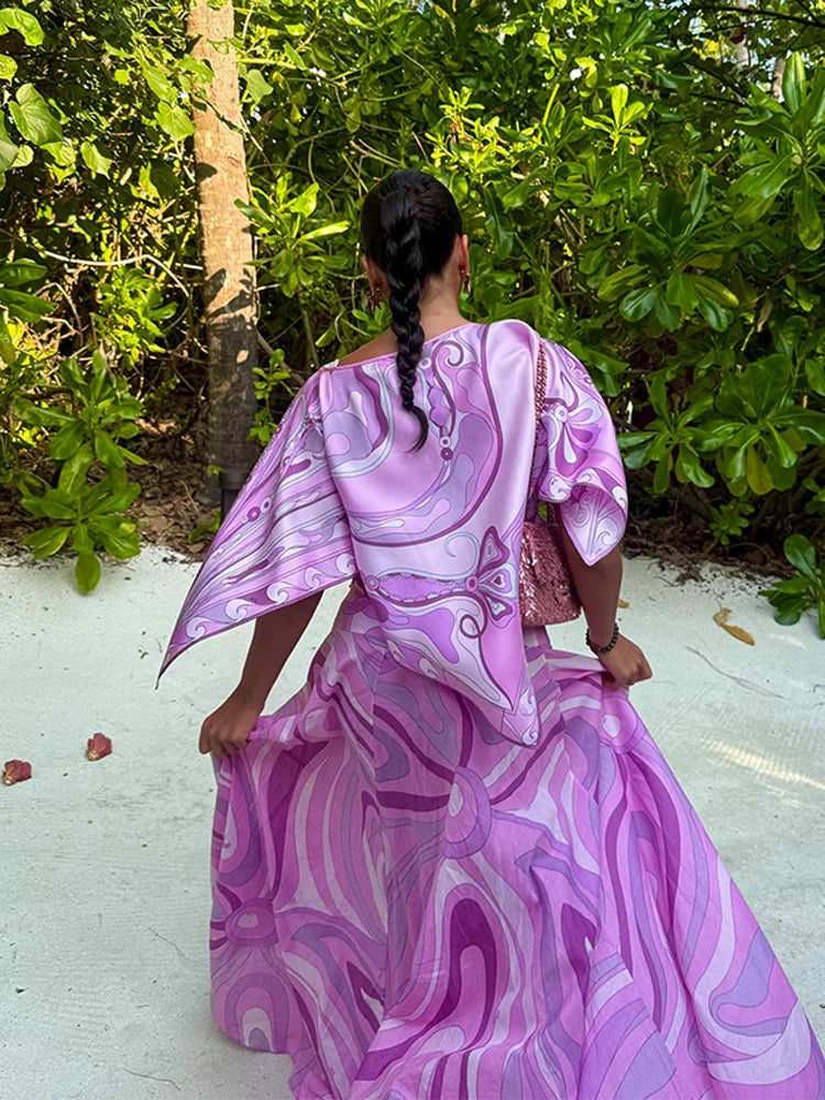 Chic Top & Flowing Skirt