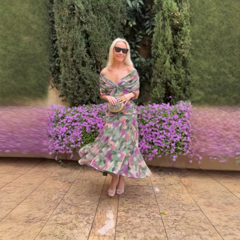 European Mesh Vacation Dress