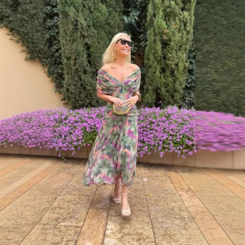 European Mesh Vacation Dress
