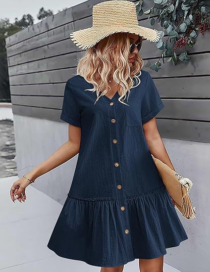 Breeza Linen Button Mini Dress