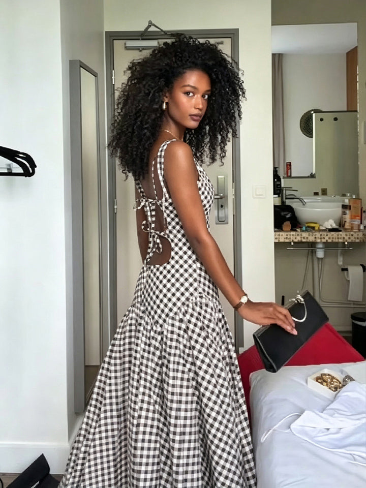 The Marlowe Gingham Maxi Dress