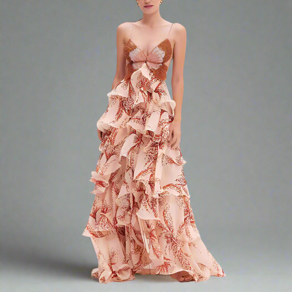 Aurelia™ Ruffle Butterfly Maxi Dress