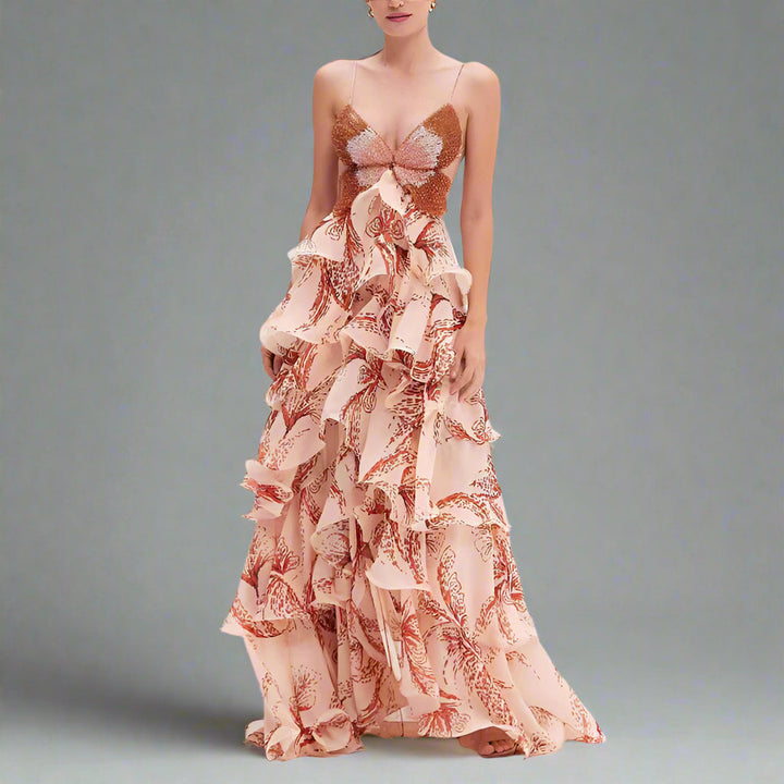 Aurelia™ Ruffle Butterfly Maxi Dress