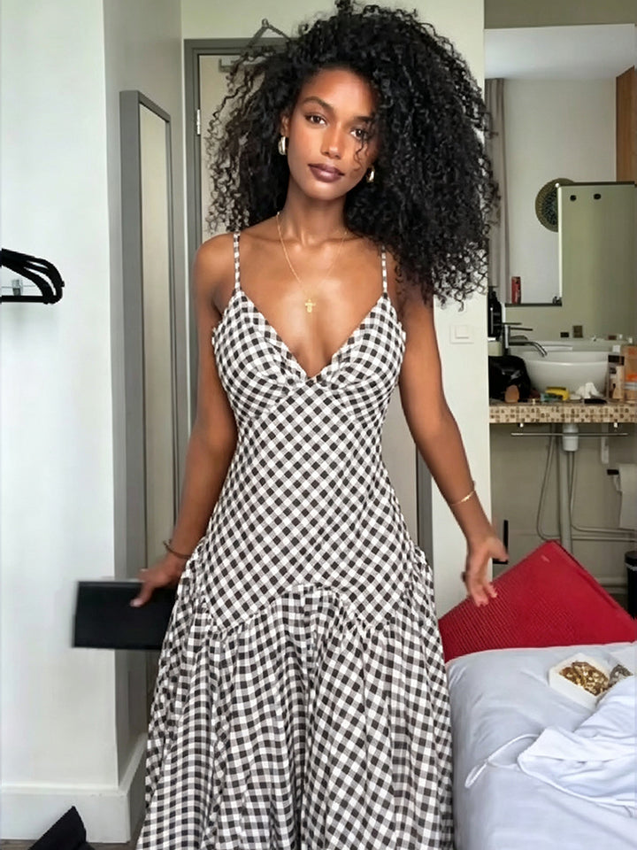 The Marlowe Gingham Maxi Dress