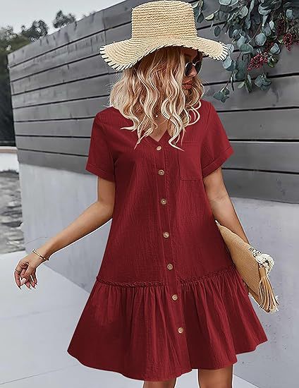 Breeza Linen Button Mini Dress