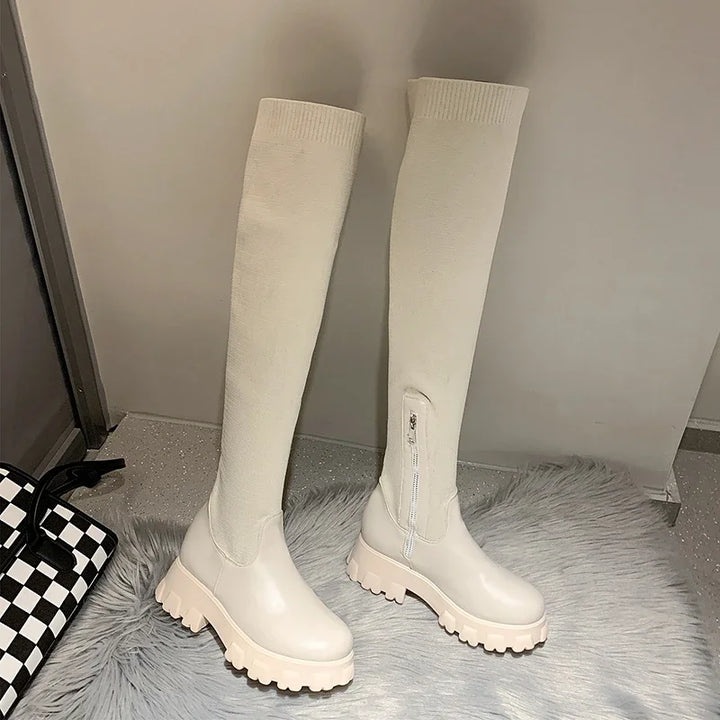 BreezeKnit Over-the-Knee Boots