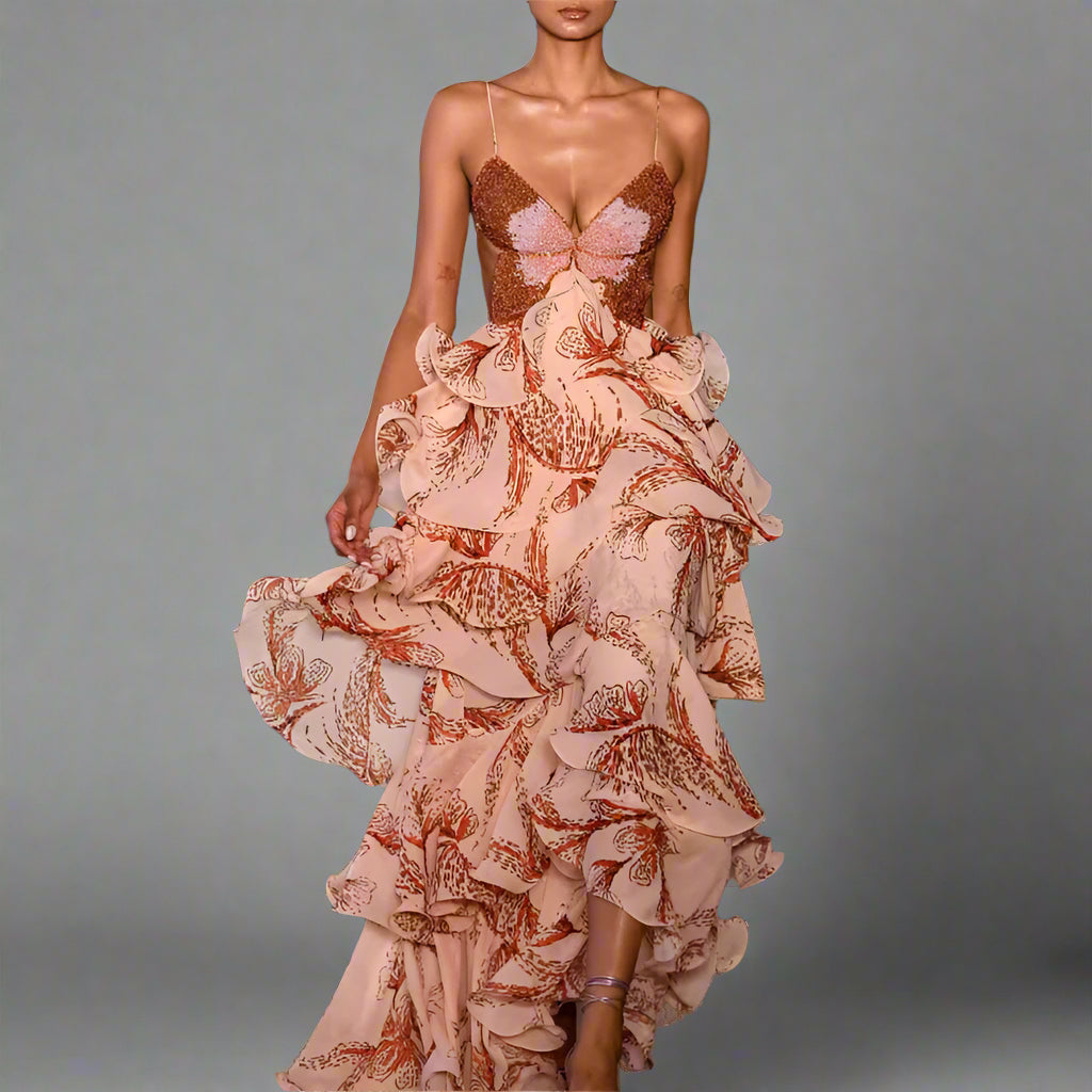 Aurelia™ Ruffle Butterfly Maxi Dress